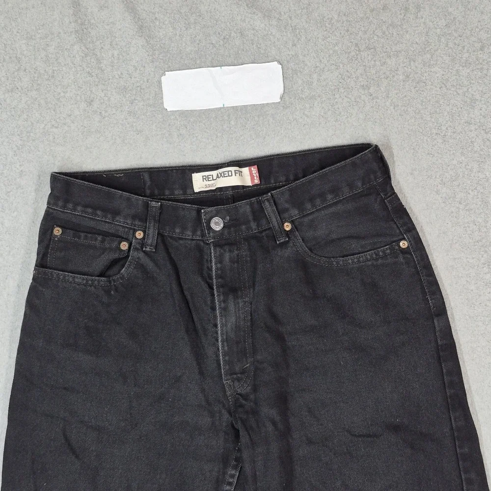 Levi's 550 Men Jeans 34X30 Black Denim Relaxed Fit Straight Baggy Y2K